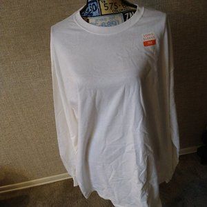BNWT - FRUIT OF THE LOOM WHITE LONG SLEEVE TEE - SIZE 2XL